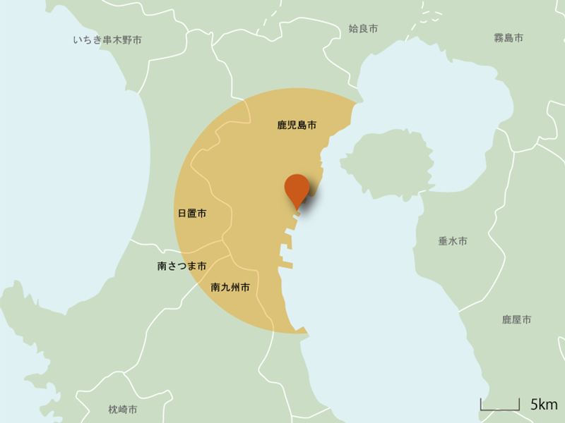 鹿児島訪問エリアマップ